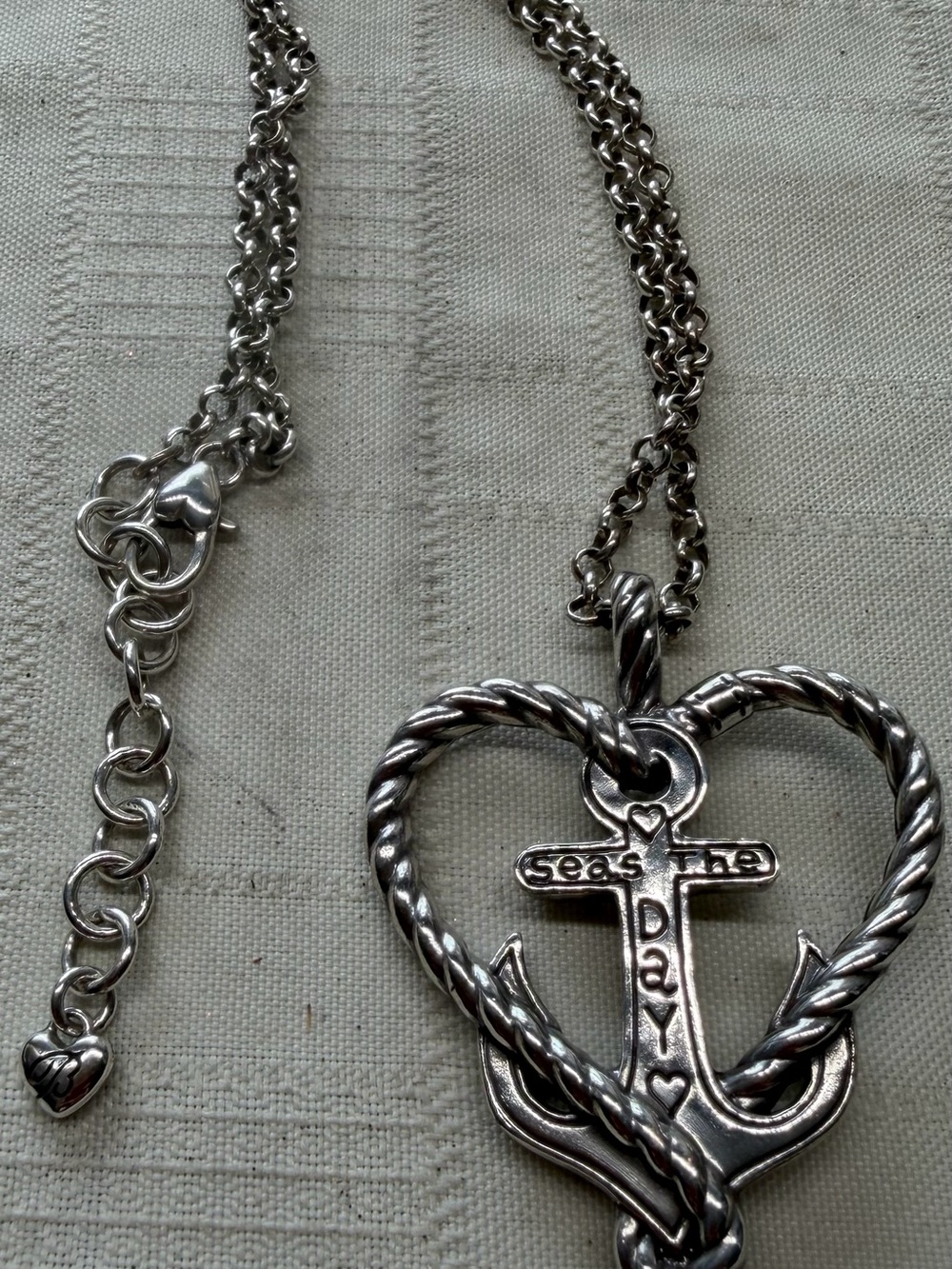 Brighton Silver plated Anchor Heart Pendant Necklace - Women Jewelry - Picture 4 of 4